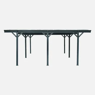 Carport aluminium 30 m² avec extension polycarbonate