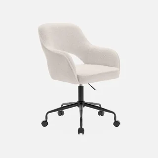 Chaise de bureau pivotante bouclette Jim vintage confort réglable