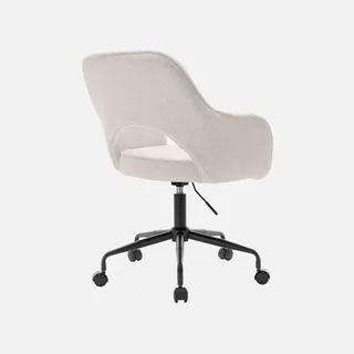 Chaise de bureau pivotante bouclette Jim vintage confort réglable