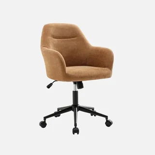 Chaise bureau pivotante réglable métal tissu chenille confort