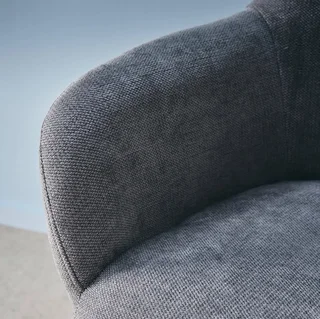 Chaise de bureau pivotante réglable en tissu chenille avec accoudoirs et roulettes - Stan