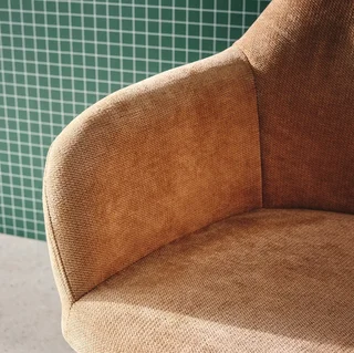 Chaise bureau pivotante réglable métal tissu chenille confort