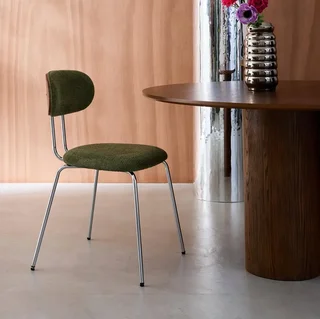 Chaise design bois courbé noyer tissu déperlant Oeko Tex lot 2