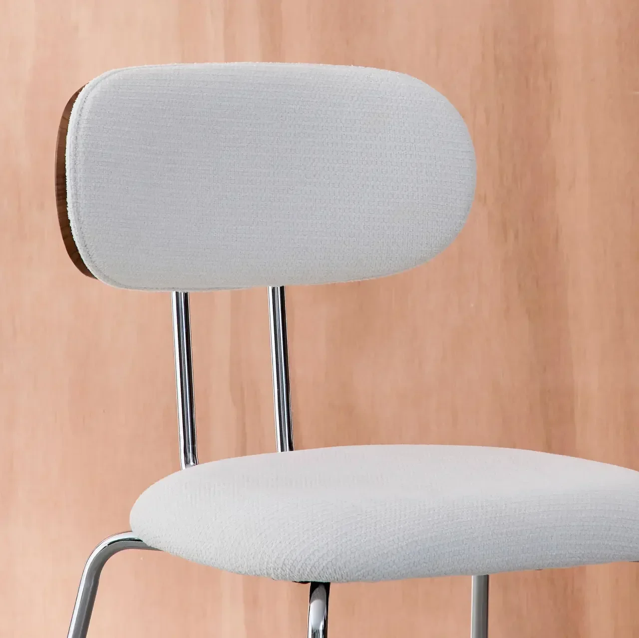 Chaise design bois courbé noyer tissu déperlant lot de 2
