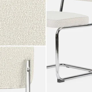 2 Vintage Bouclé Fabric Cantilever Maja Chairs Set