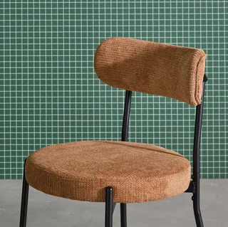 Black Livia Chenille Designer Chair - Set of 2