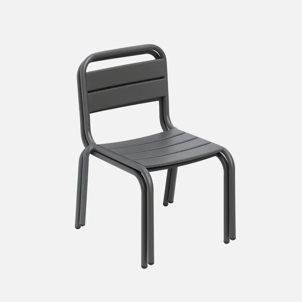 Chaise jardin enfant métal lot 2 - Collection Kristoff extérieur