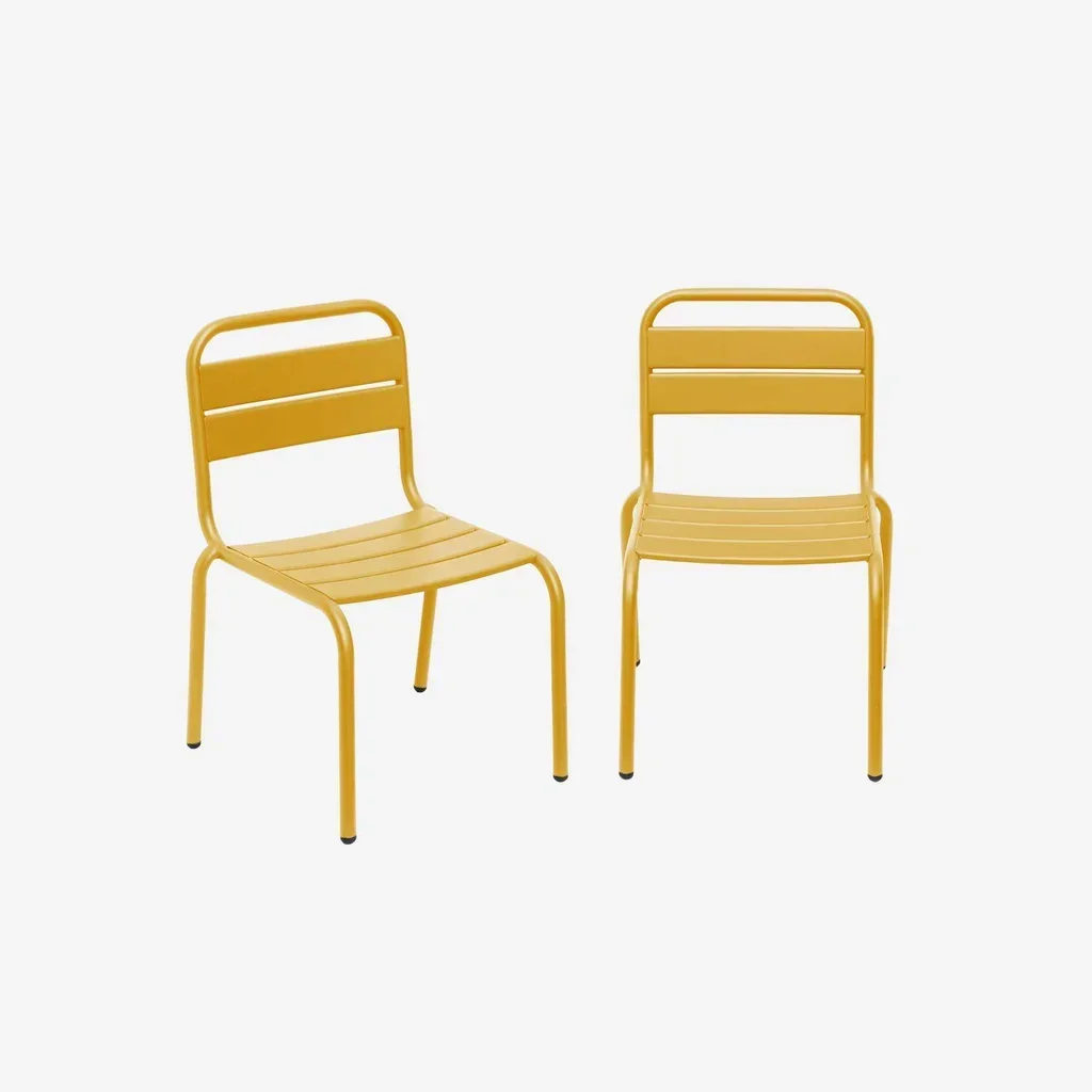 Chaise jardin enfant métal lot de 2 - Collection Kristoff extérieur