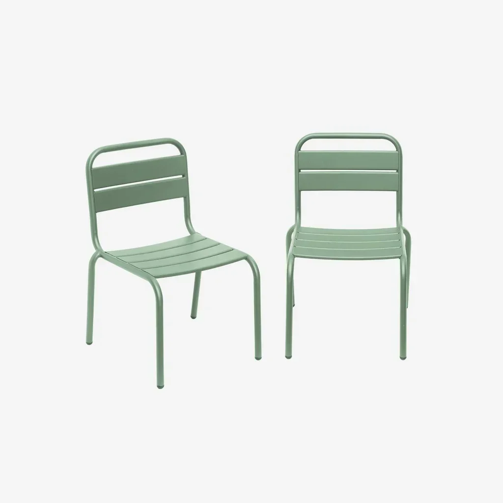 Chaise jardin enfant métal lot 2 - Collection Kristoff extérieur