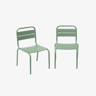 Chaise jardin enfant métal lot 2 - Collection Kristoff extérieur