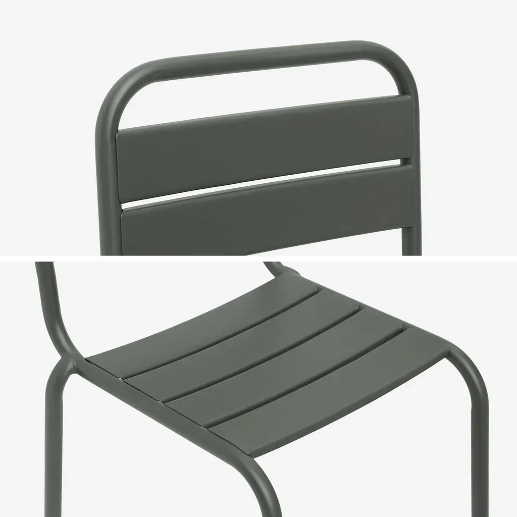 Lot 2 chaises jardin enfant métal collection Kristoff salon extérieur junior