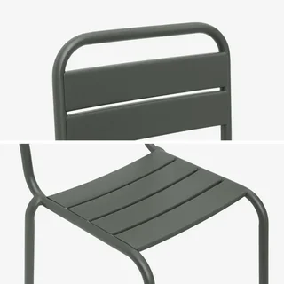 Lot 2 chaises jardin enfant métal collection Kristoff salon extérieur junior