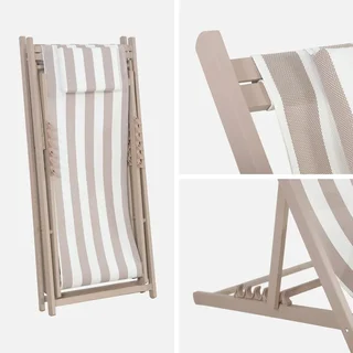 Sdraio Alluminio Textilene Set 2 Multi-posizione Giardino Esterno Lettino Prendisole