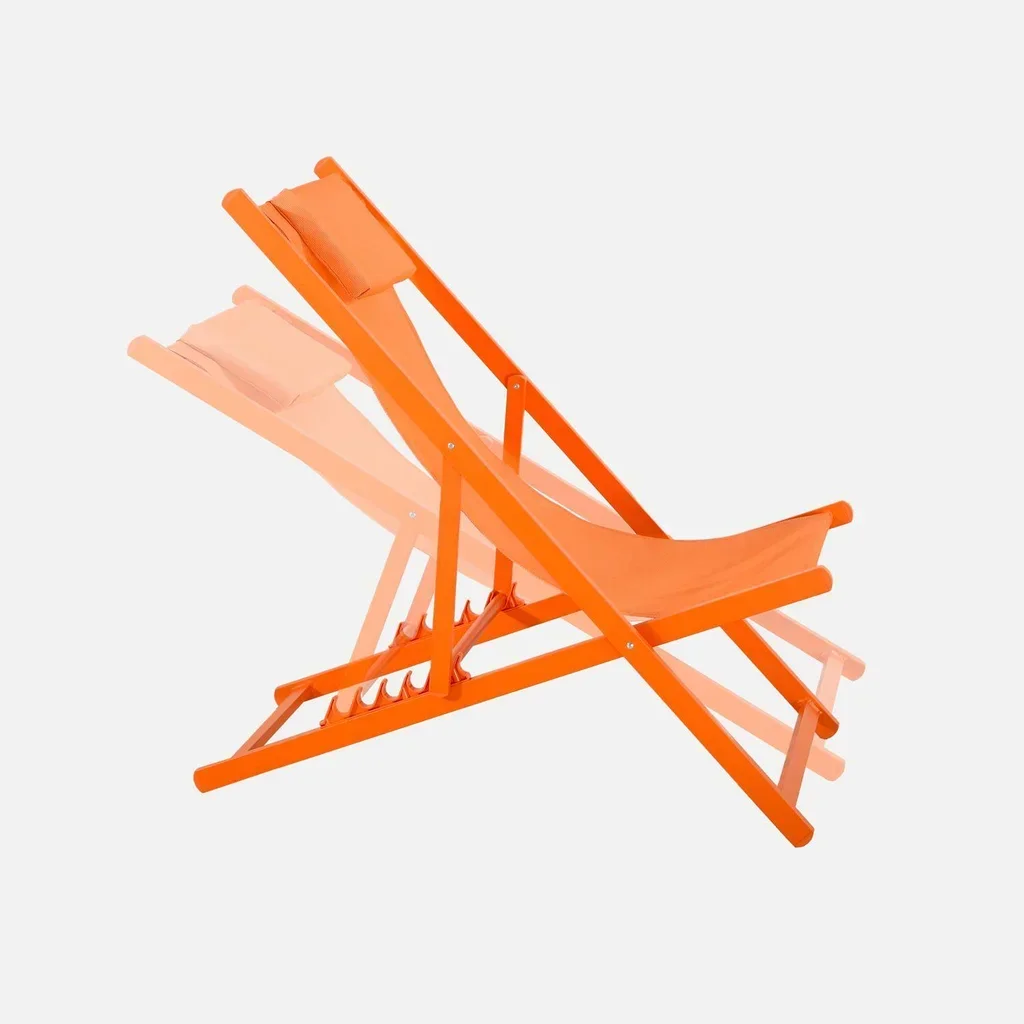 Sdraio Alluminio Textilene Set 2 Multi-posizione Giardino Esterno Lettino Prendisole