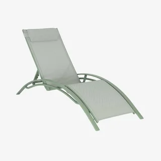 2 transats aluminium textilène anthracite multi-positions empilables