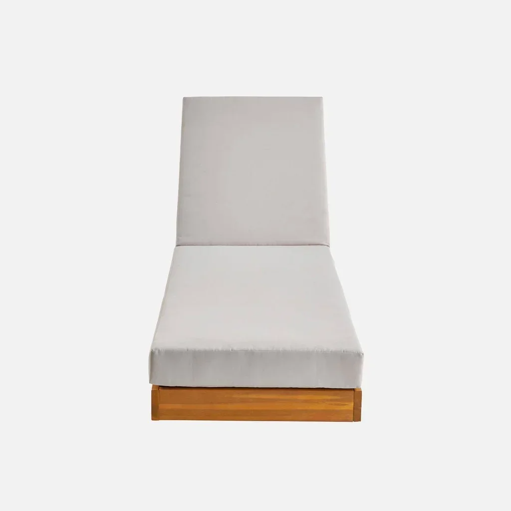 Chaise longue bois acacia réglable roulettes Dorina
