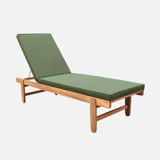 Espreguiçadeira Jardim Madeira Acácia Ajustável com Rodas - Conjunto 2 Espreguiçadeiras Exterior com Almofadas Macias 6cm