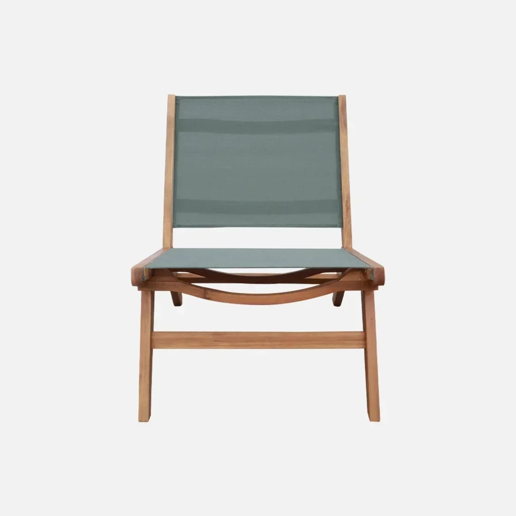 Chaise longue jardin bois acacia textilène lot 2 fauteuils relax extérieur