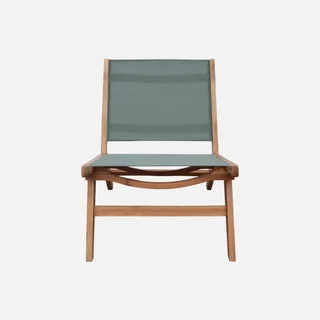 Chaise longue jardin bois acacia textilène lot 2 fauteuils relax extérieur