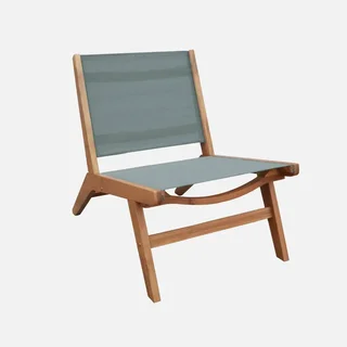 Chaise longue jardin bois acacia textilène lot 2 fauteuils relax extérieur