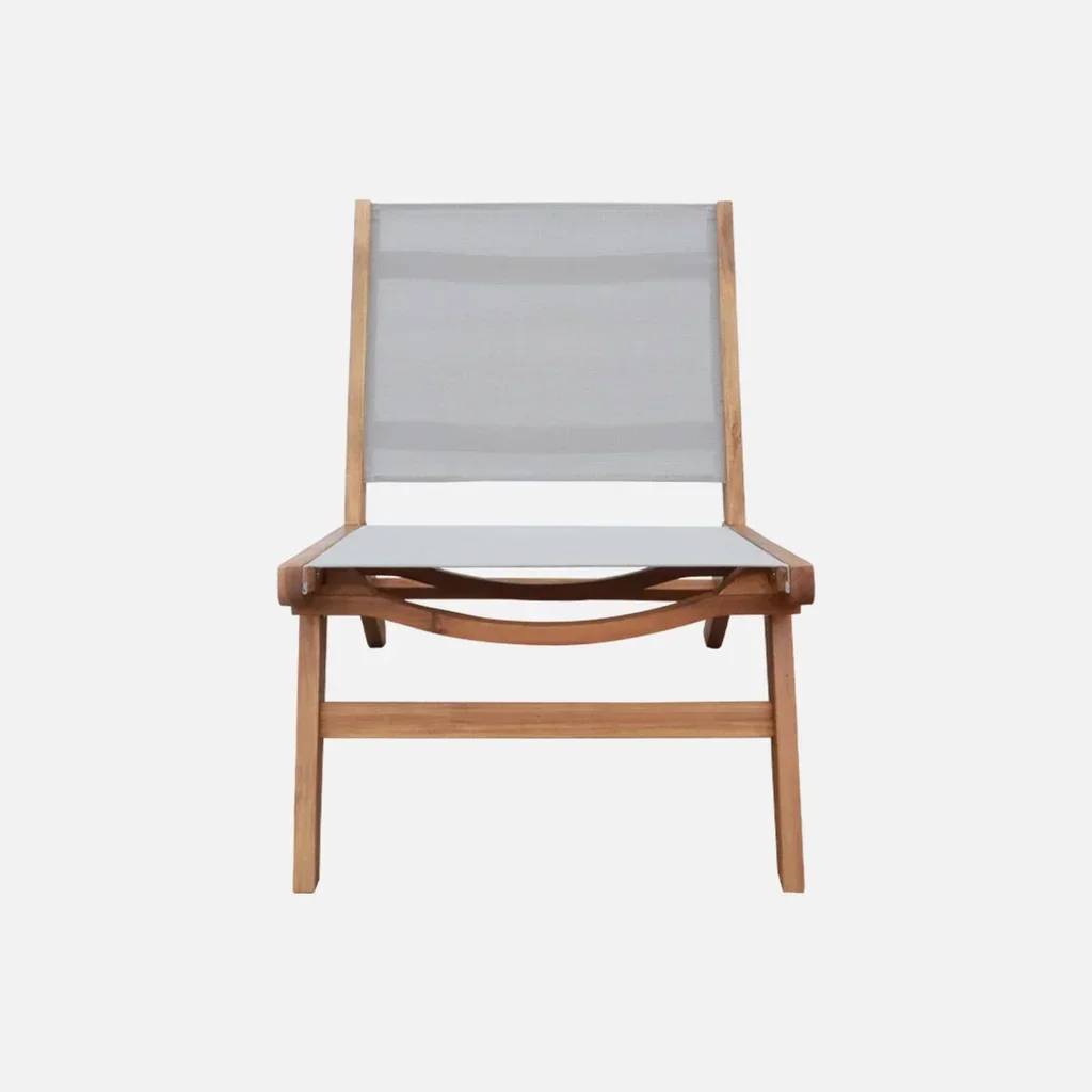 Chaise longue bois acacia textilène lot 2 fauteuils relax jardin terrasse