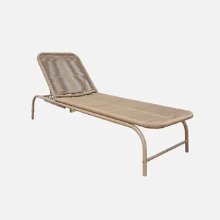 Chaise longue métal corde 4 positions lot 2 bains de soleil Orika