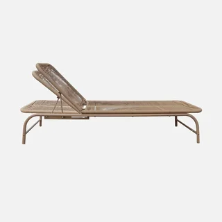 Chaise longue métal corde 4 positions lot 2 bains de soleil Orika