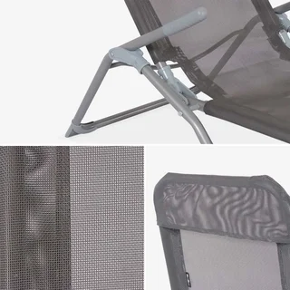 Klappbare Stahl Textilene Gartenliege Set 4 Stück