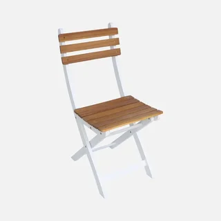 Chaise pliante jardin bois acacia lot 4 - Calena terrasse extérieur