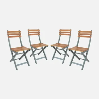 Chaise pliante jardin bois acacia lot 4 Calena extérieur