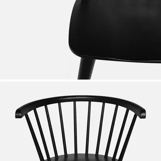 Chaise scandinave barreaux bois hévéa contreplaqué lot 4
