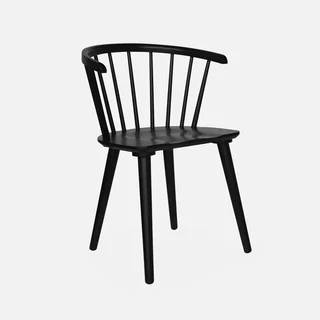 Chaise scandinave barreaux bois hévéa contreplaqué lot 4