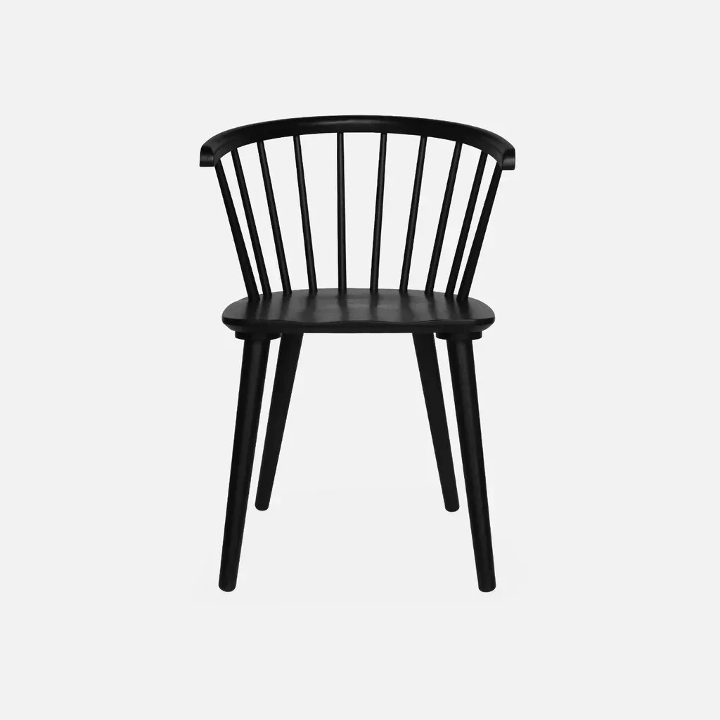 Chaise scandinave barreaux bois hévéa contreplaqué lot 4