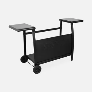 Chariot plancha 4 feux acier inoxydable avec rangement gaz