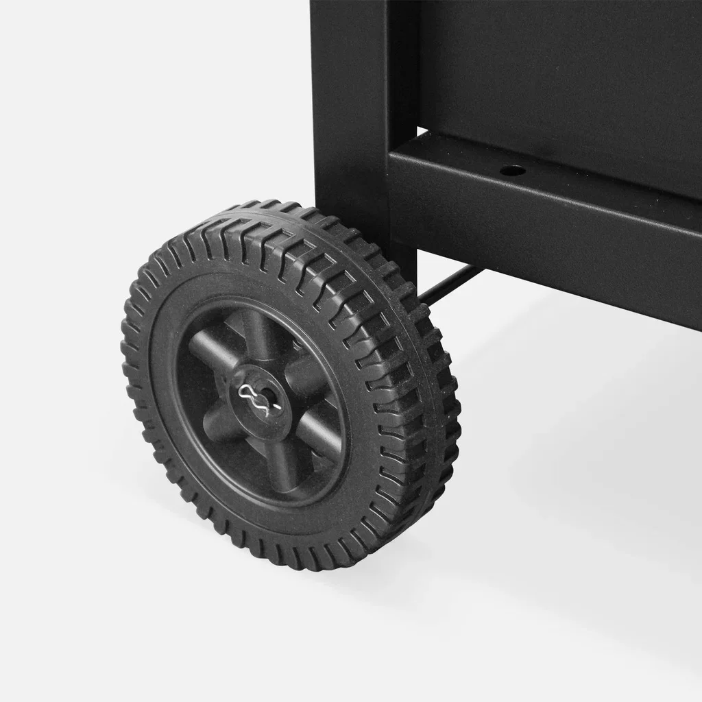 Chariot plancha 4 feux acier inoxydable avec rangement gaz