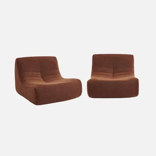 Sillón modular texturizado bouclé - Juego de 2 - Sokol