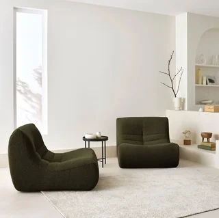Sillón Bouclé Texturizado Sokol Juego de 2 Modular Salón