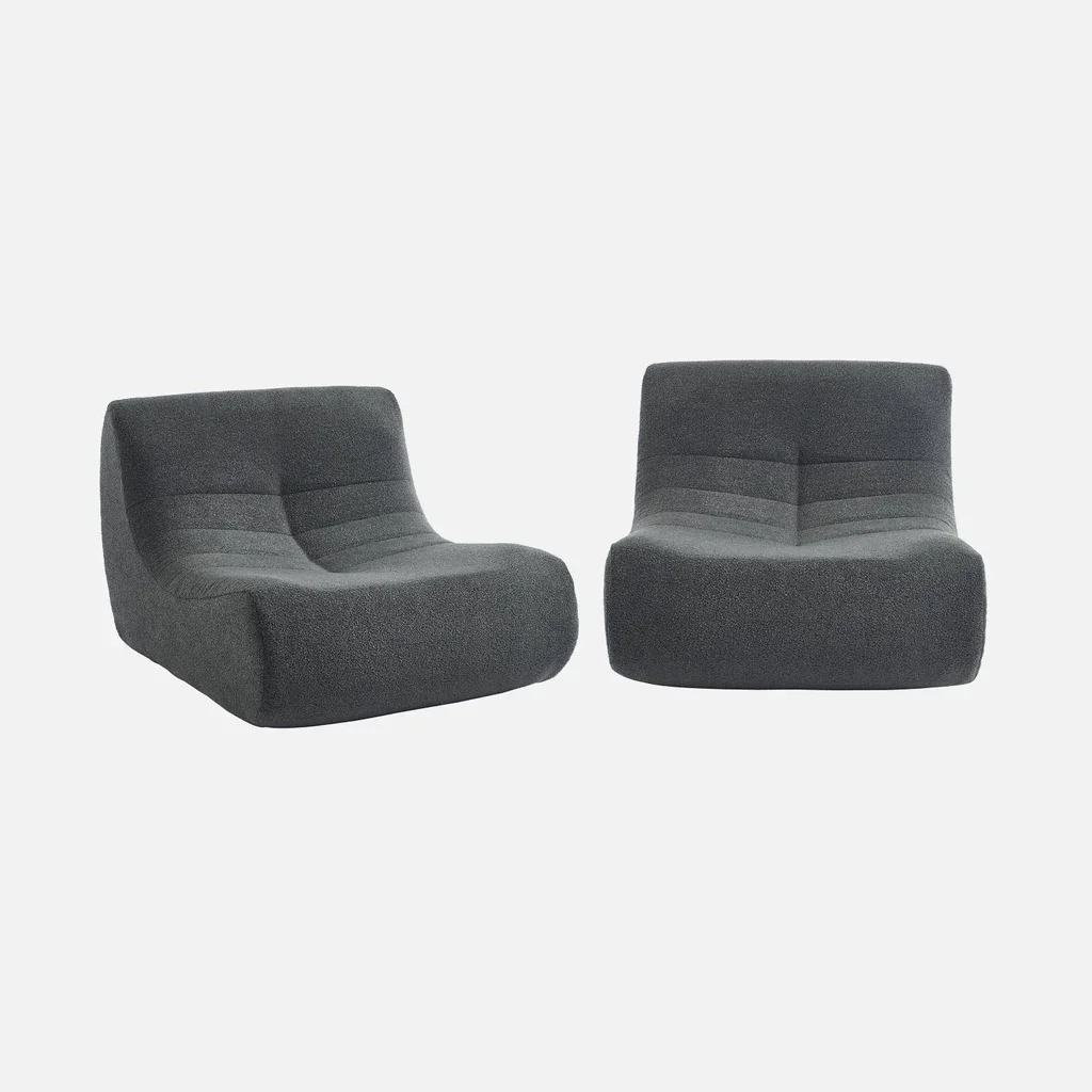 Sillón Individual Bouclé Texturizado - Pack de 2 - Sokol