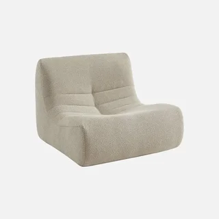 Butaca relax individual de bouclé texturado modular - Lote de 2 Sokol