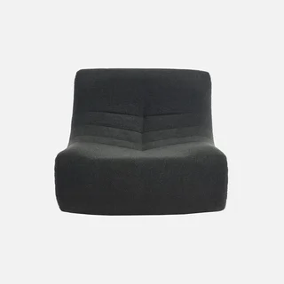 Set de 2 sillones relax modulares Sokol de tela bouclé texturizada