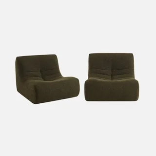 Sillón Bouclé Texturizado Sokol Juego de 2 Modular Salón
