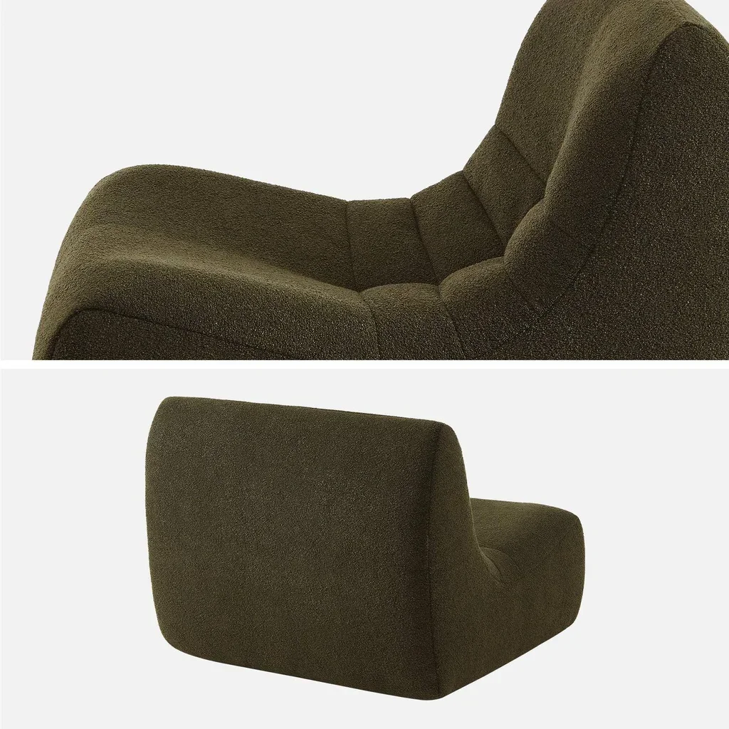 Sillón Bouclé Texturizado Sokol Juego de 2 Modular Salón