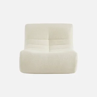 Juego de 2 sillones modulares de bouclé texturizado - Asientos cómodos para salón