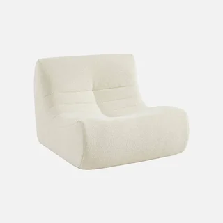 Juego de 2 sillones modulares de bouclé texturizado - Asientos cómodos para salón