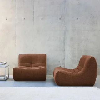 Sillón modular texturizado bouclé - Juego de 2 - Sokol