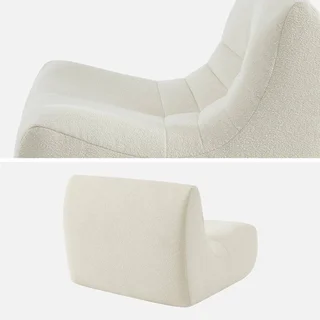 Juego de 2 sillones modulares de bouclé texturizado - Asientos cómodos para salón