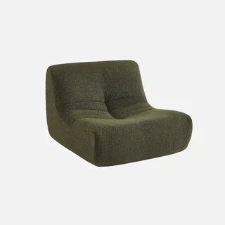 Kids armchair textured boucle fabric single seat cozy fluffy living room