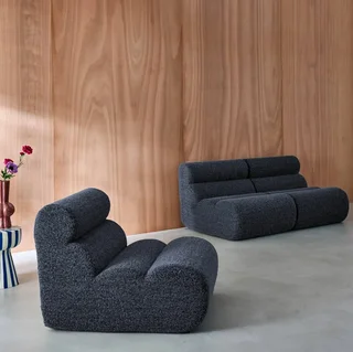 Chauffeuse 1 place aspect alpaca - Lot de 3 fauteuils moelleux Nova