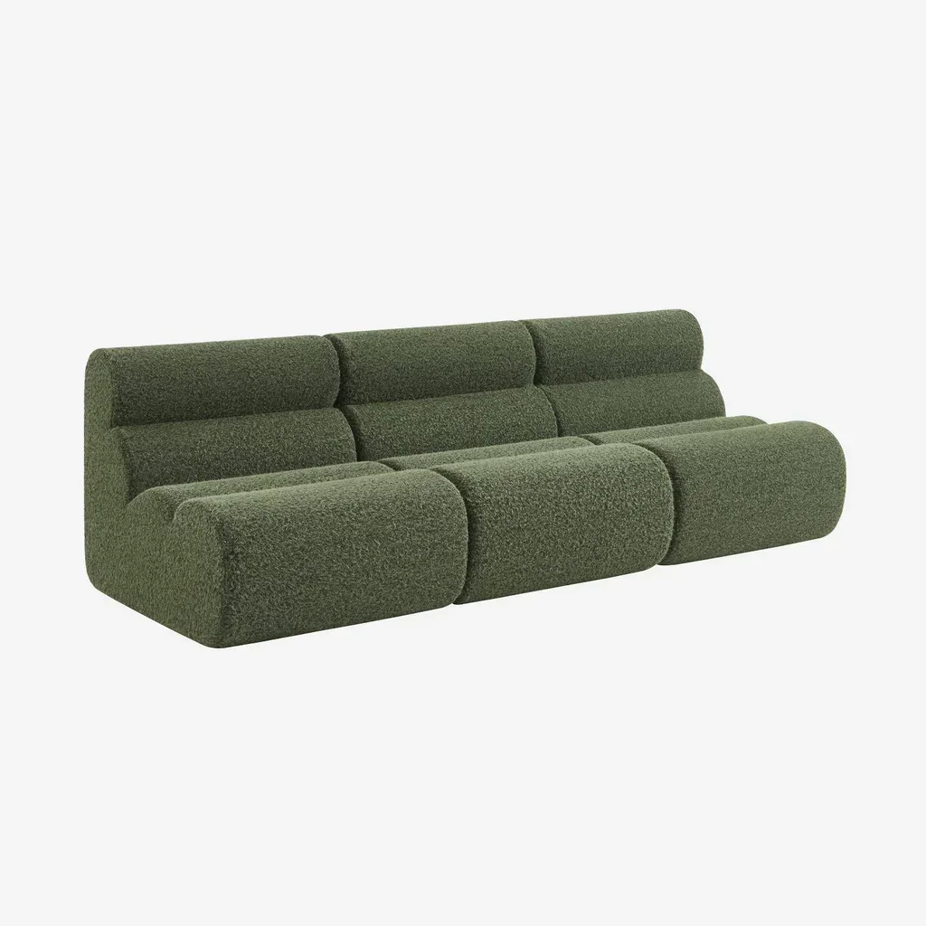 Chauffeuse 1 place aspect alpaca - Lot de 3 fauteuils confortables