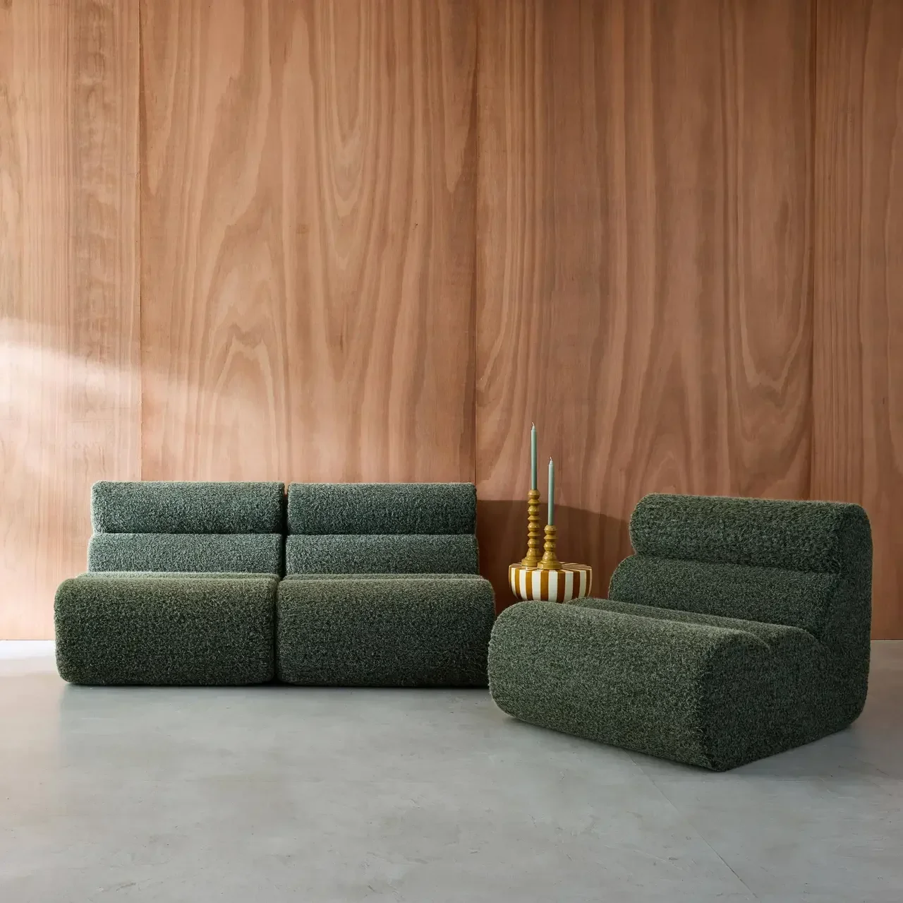 Chauffeuse 1 place aspect alpaca - Lot de 3 fauteuils confortables